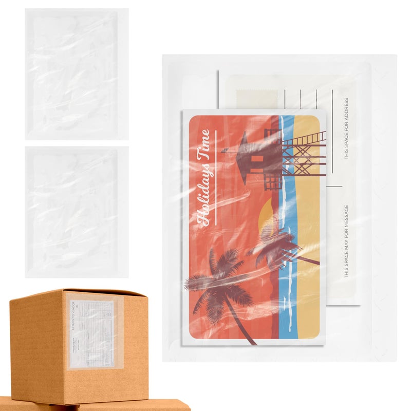 Amiff Clear Side Loading Packing List Envelopes, 9.5 x 12 Inches. 100 Pack Packing Slip Envelope Pouches. Clear Adhesive Envelope for Documents. Waterproof Self-Seal Shipping Labels Sleeves - Image 1